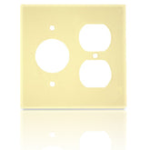 Leviton 88046 2-Gang 1-Duplex 1-Single 1.406 Inch Dia. Device Combination Wallplate